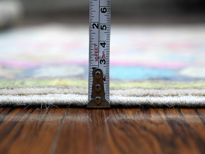 3'2" x 4'8" New Hand Knotted Grey Wool Rectangle Oriental Rug - MOA10289399