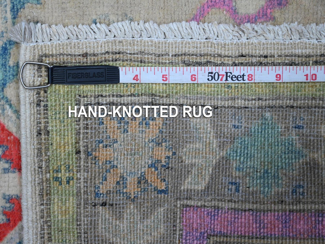 3'2" x 4'8" New Hand Knotted Grey Wool Rectangle Oriental Rug - MOA10289399