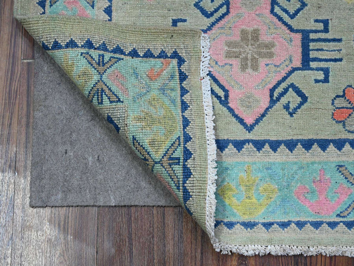 2'10" x 4'0" New Hand Knotted Grey Wool Rectangle Oriental Rug - MOA10289400