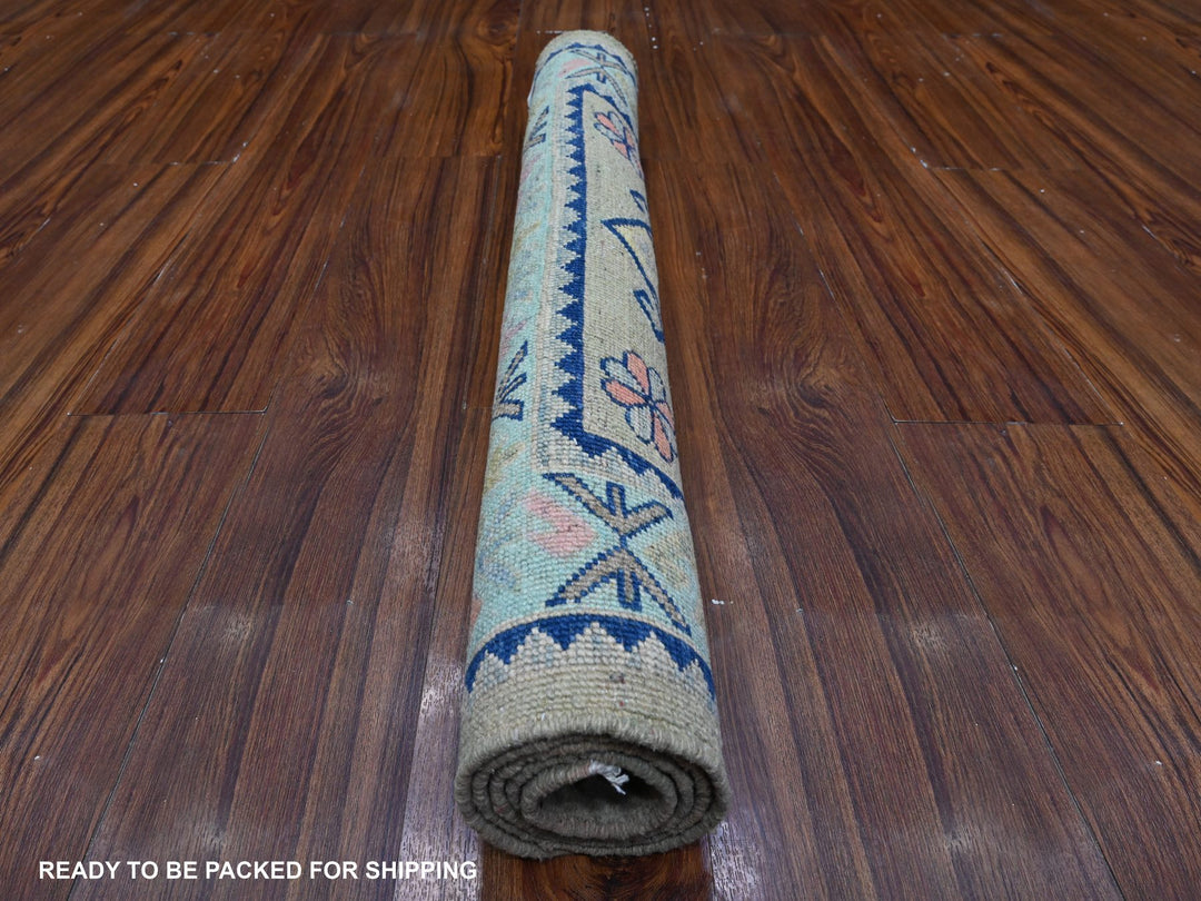 2'10" x 4'0" New Hand Knotted Grey Wool Rectangle Oriental Rug - MOA10289400