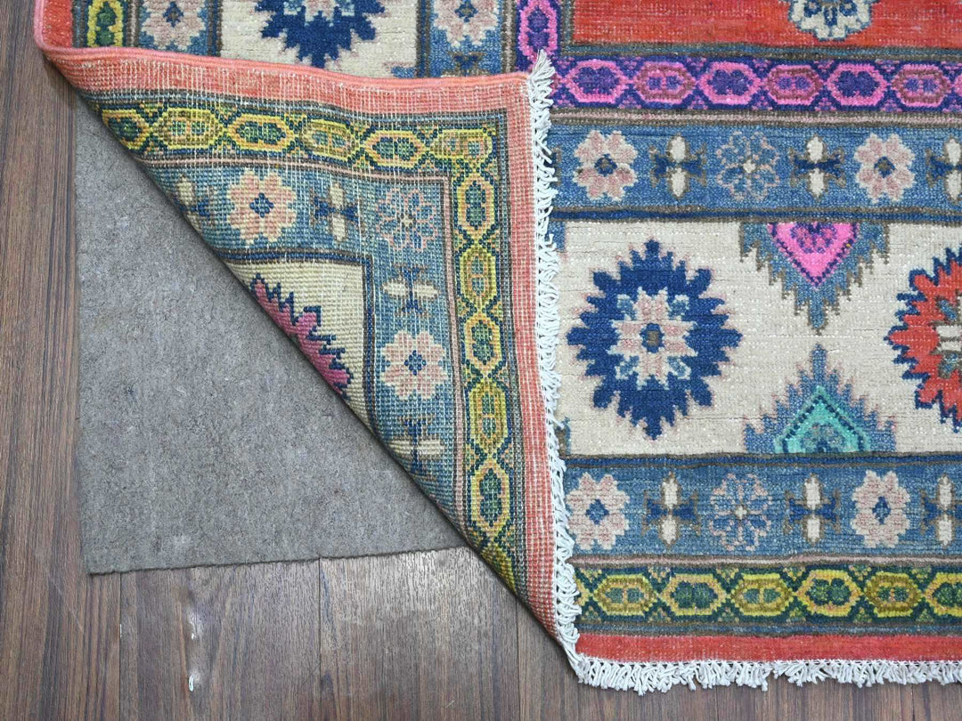 8'0" x 10'1" New Hand Knotted Red Wool Rectangle Oriental Rug - MOA10289418