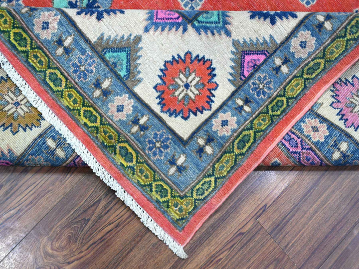 8'0" x 10'1" New Hand Knotted Red Wool Rectangle Oriental Rug - MOA10289418