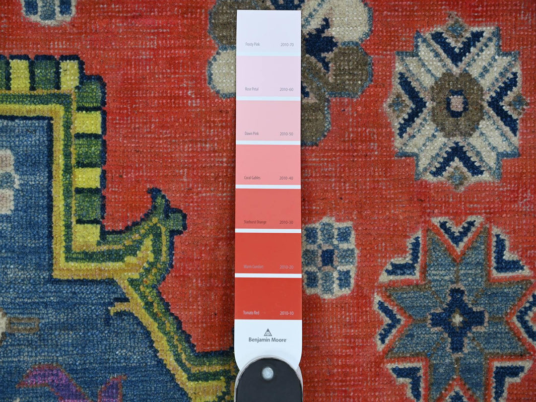 8'0" x 10'1" New Hand Knotted Red Wool Rectangle Oriental Rug - MOA10289418