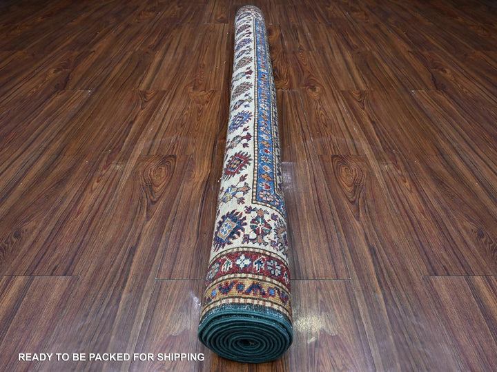 6'0" x 9'0" New Hand Knotted Green Wool Rectangle Oriental Rug - MOA10289429