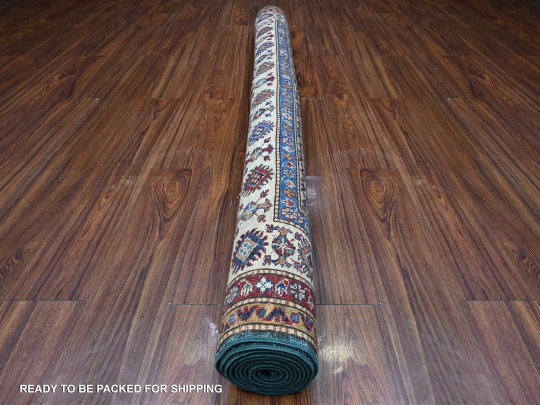 6'0" x 9'0" New Hand Knotted Green Wool Rectangle Oriental Rug - MOA10289429