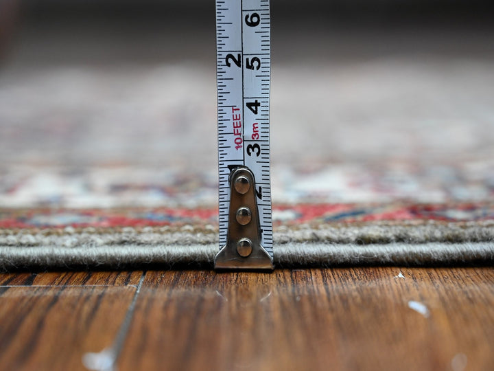 2'8" x 20'10" New Hand Knotted Grey Wool Runner Oriental Rug - MOA10289432