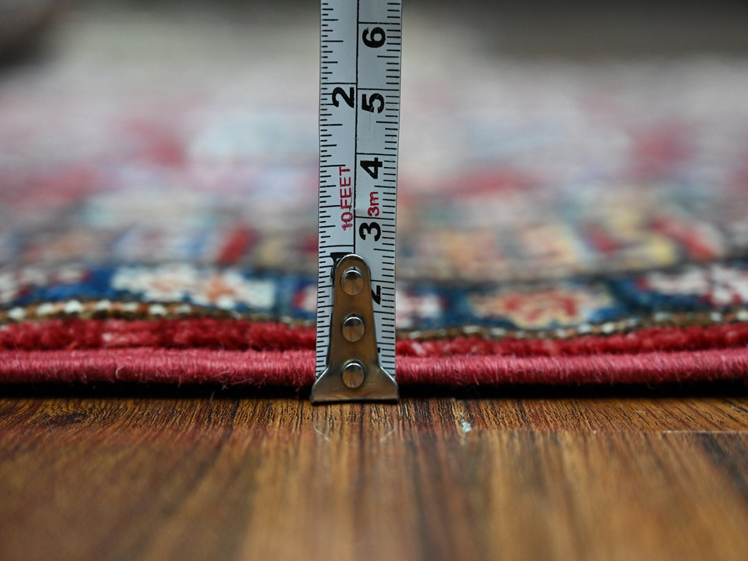 2'9" x 4'1" New Hand Knotted Red Wool Rectangle Oriental Rug - MOA10289435