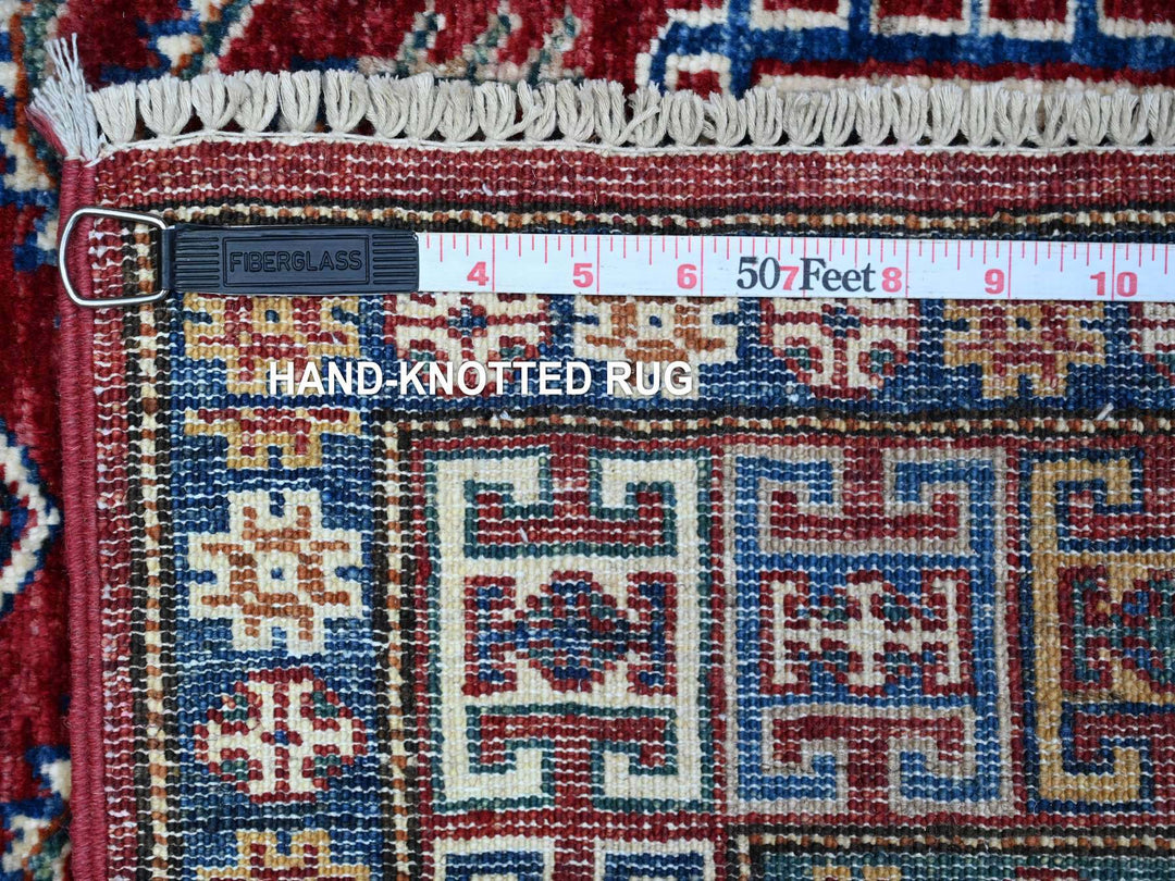 2'9" x 4'1" New Hand Knotted Red Wool Rectangle Oriental Rug - MOA10289435