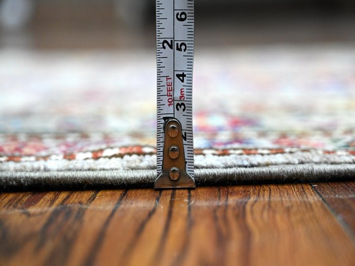 2'8" x 13'2" New Hand Knotted Grey Wool Runner Oriental Rug - MOA10289560