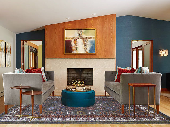 8'10" x 11'11" New Hand Knotted Grey Wool Rectangle Oriental Rug - MOA10289564