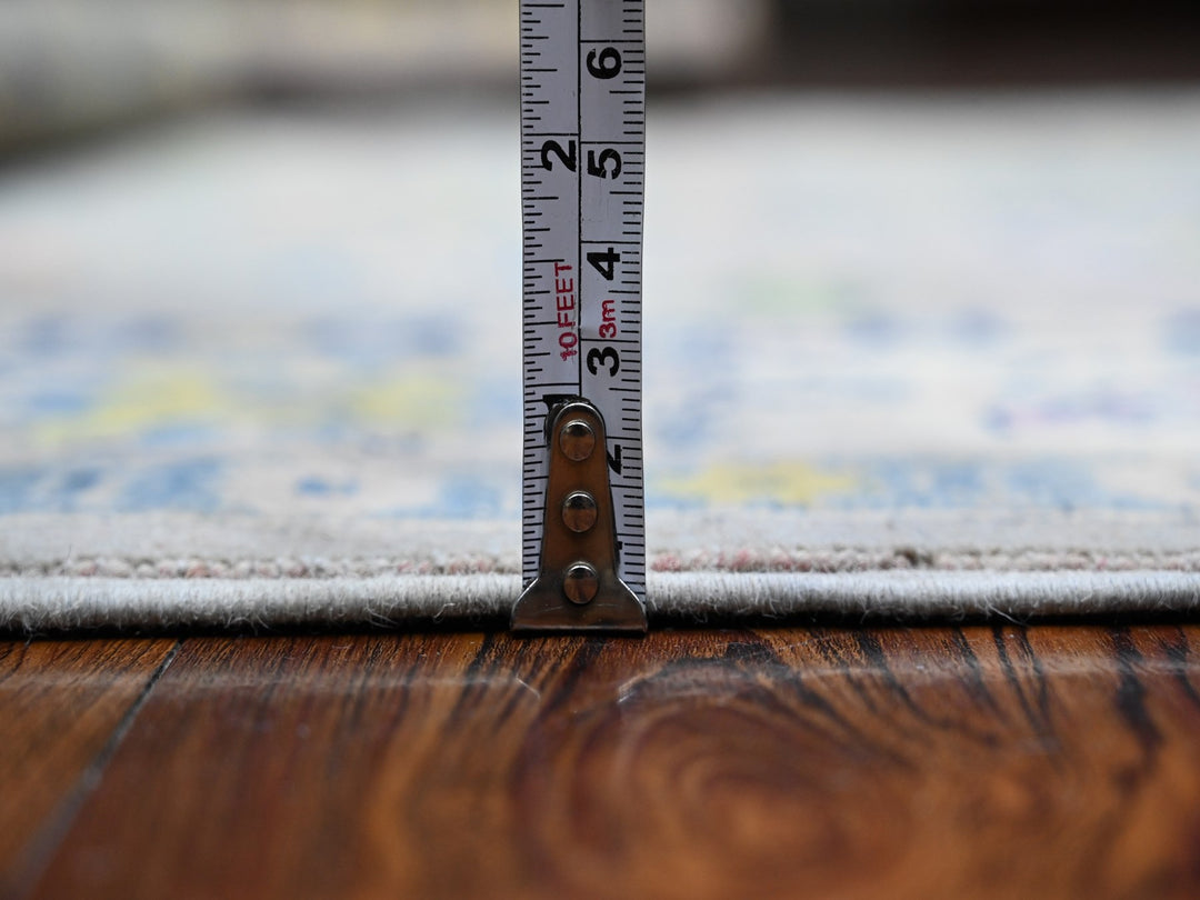 4'10" x 6'1" New Hand Knotted Grey Wool Rectangle Oriental Rug - MOA10289607