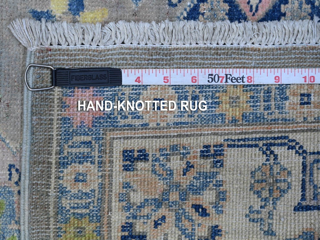 4'10" x 6'1" New Hand Knotted Grey Wool Rectangle Oriental Rug - MOA10289607