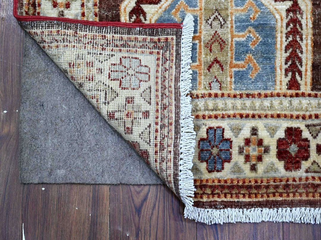 2'6" x 19'5" New Hand Knotted Brown Wool Runner Oriental Rug - MOA10289616