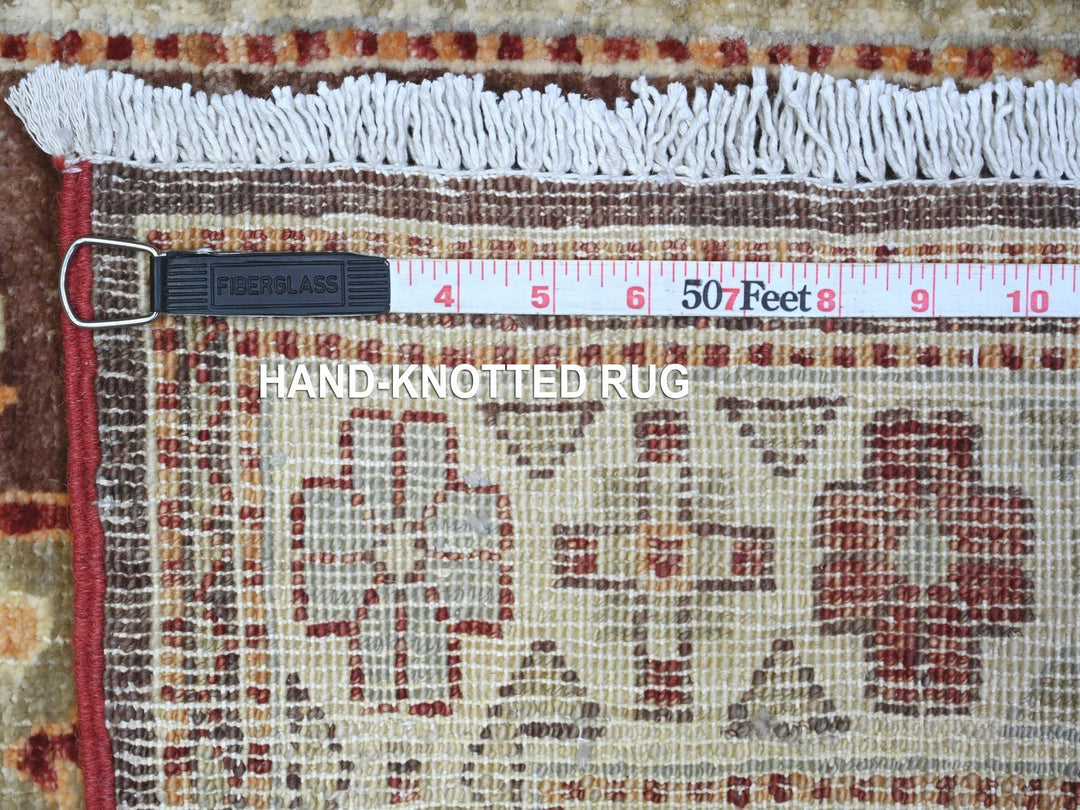 2'6" x 19'5" New Hand Knotted Brown Wool Runner Oriental Rug - MOA10289616