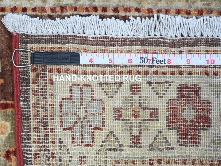 2'6" x 19'5" New Hand Knotted Brown Wool Runner Oriental Rug - MOA10289616