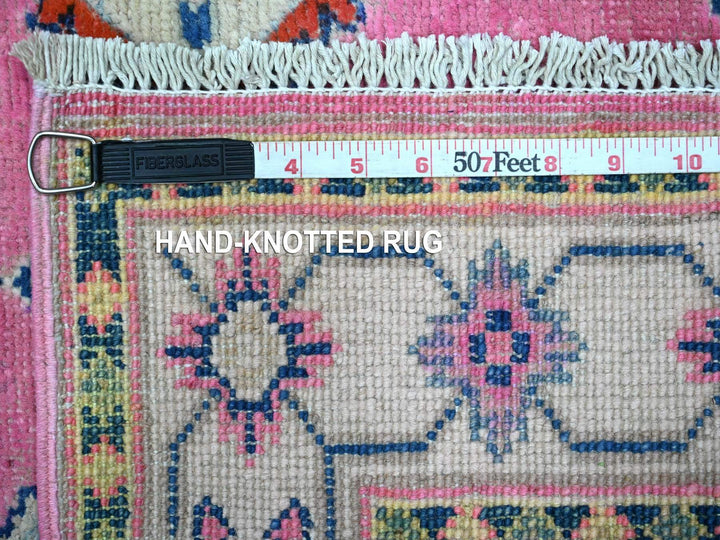 2'6" x 15'6" New Hand Knotted Pink Wool Runner Oriental Rug - MOA10289622