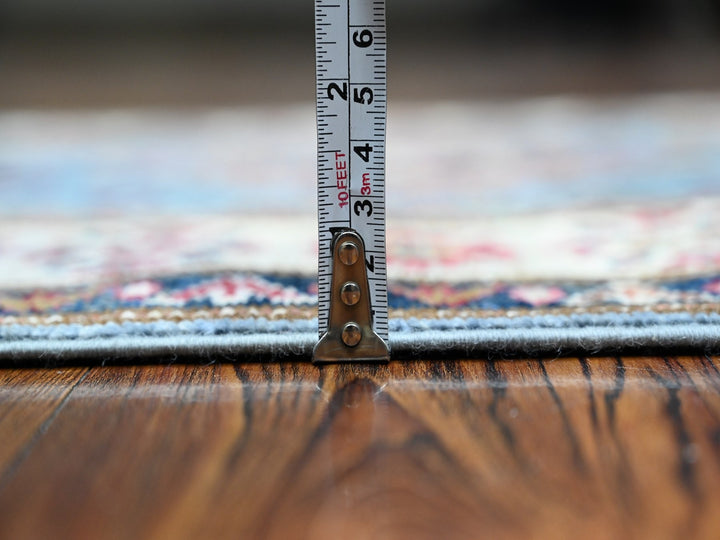 2'7" x 19'6" New Hand Knotted Blue Wool Runner Oriental Rug - MOA10289638