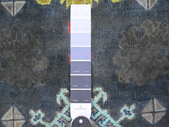 3'2" x 4'11" New Hand Knotted Black Wool Rectangle Oriental Rug - MOA10289712