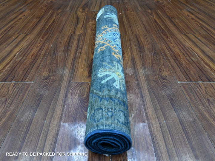 3'2" x 4'11" New Hand Knotted Black Wool Rectangle Oriental Rug - MOA10289712