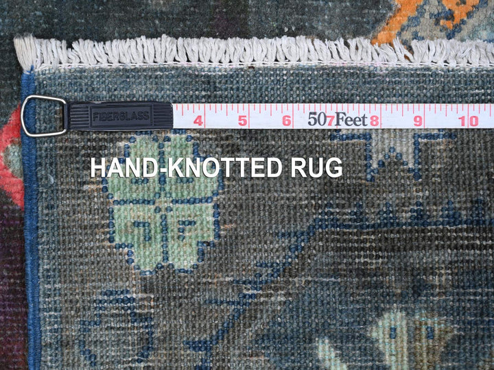 3'2" x 4'11" New Hand Knotted Black Wool Rectangle Oriental Rug - MOA10289712