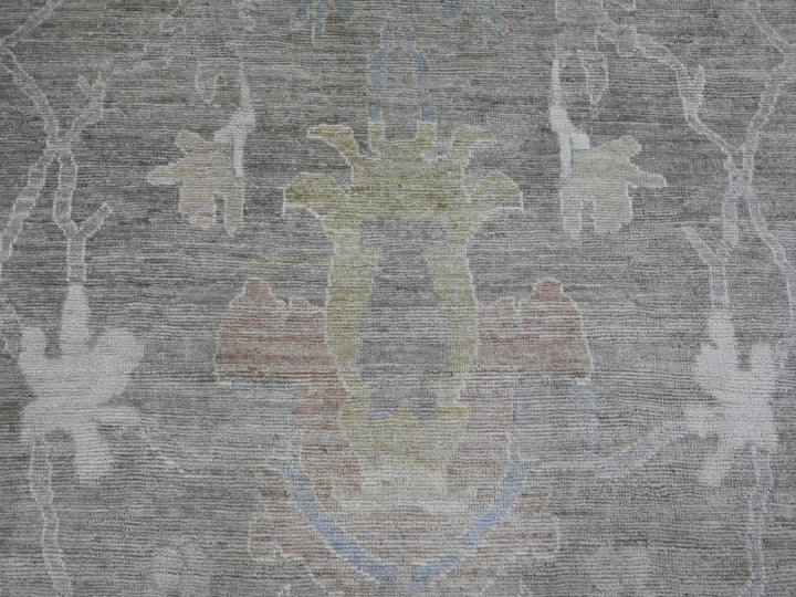 13'11" x 23'3" New Hand Knotted Brown Wool Rectangle Oriental Rug - MOA10289740