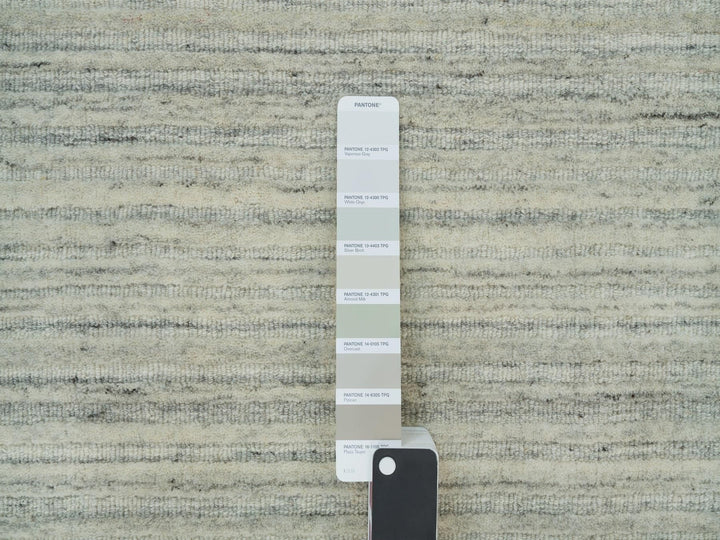 10'1" x 14'0" New Hand Loomed Ivory Wool Rectangle Oriental Rug - MOA10290125