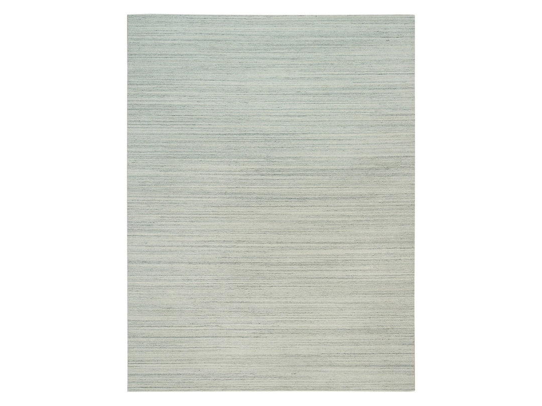 9'1" x 11'11" New Hand Loomed Ivory Wool Rectangle Oriental Rug - MOA10290126