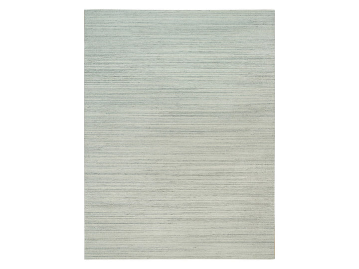 9'1" x 11'11" New Hand Loomed Ivory Wool Rectangle Oriental Rug - MOA10290126