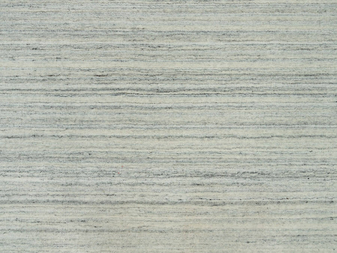 9'1" x 11'11" New Hand Loomed Ivory Wool Rectangle Oriental Rug - MOA10290126