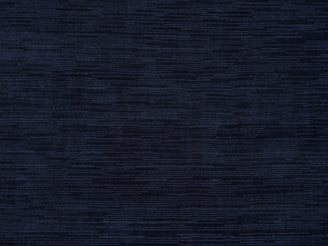 9'1" x 12'0" New Hand Loomed Blue Wool and Plant based Silk Rectangle Oriental Rug - MOA10290152