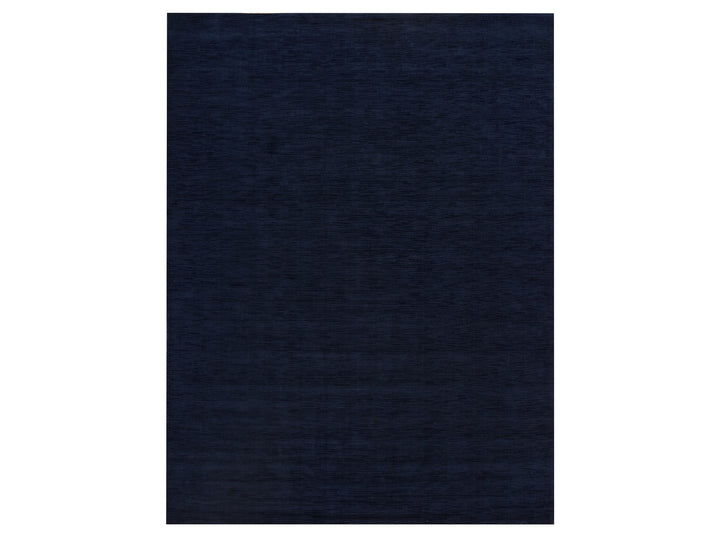 9'0" x 12'0" New Hand Loomed Blue Wool and Plant based Silk Rectangle Oriental Rug - MOA10290153