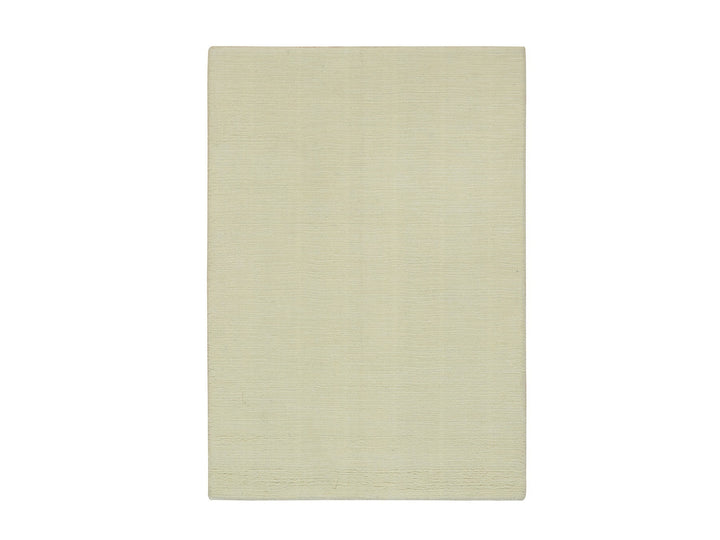 2'0" x 3'0" New Hand Loomed Ivory Wool and Plant based Silk Rectangle Oriental Rug - MOA10290174