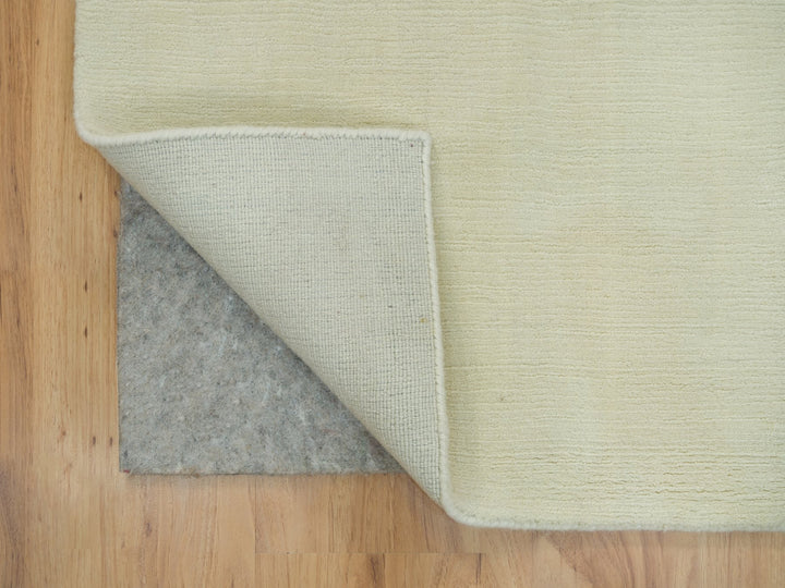 2'0" x 3'0" New Hand Loomed Ivory Wool and Plant based Silk Rectangle Oriental Rug - MOA10290174