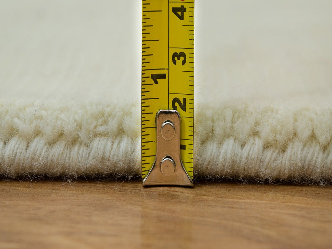 2'0" x 3'0" New Hand Loomed Ivory Wool and Plant based Silk Rectangle Oriental Rug - MOA10290174