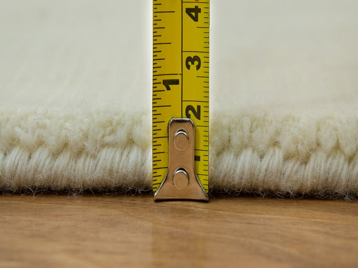 2'0" x 3'0" New Hand Loomed Ivory Wool and Plant based Silk Rectangle Oriental Rug - MOA10290174