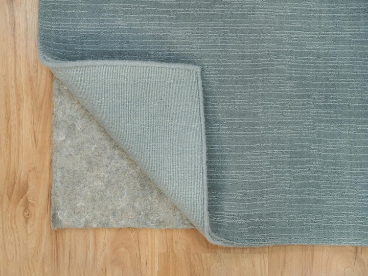 2'0" x 3'1" New Hand Loomed Grey Wool and Plant based Silk Rectangle Oriental Rug - MOA10290175