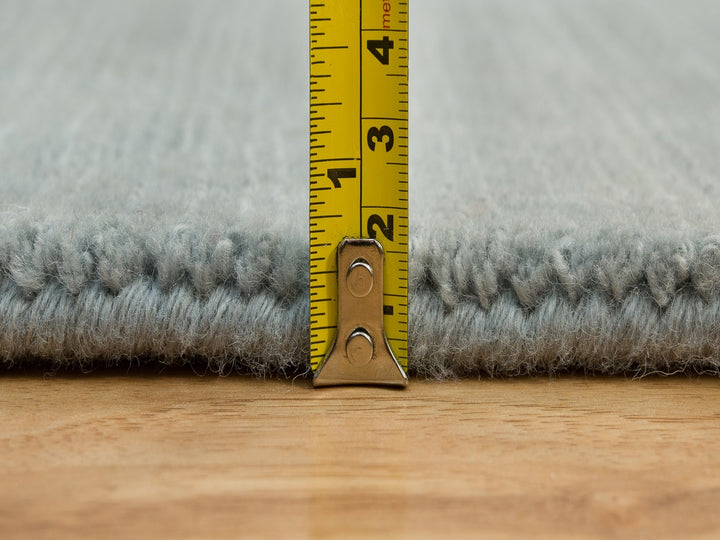 2'0" x 3'1" New Hand Loomed Grey Wool and Plant based Silk Rectangle Oriental Rug - MOA10290175