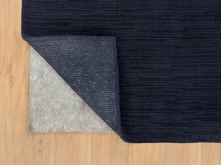 2'0" x 3'1" New Hand Loomed Blue Wool and Plant based Silk Rectangle Oriental Rug - MOA10290176