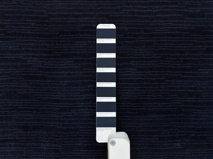 2'0" x 3'1" New Hand Loomed Blue Wool and Plant based Silk Rectangle Oriental Rug - MOA10290176