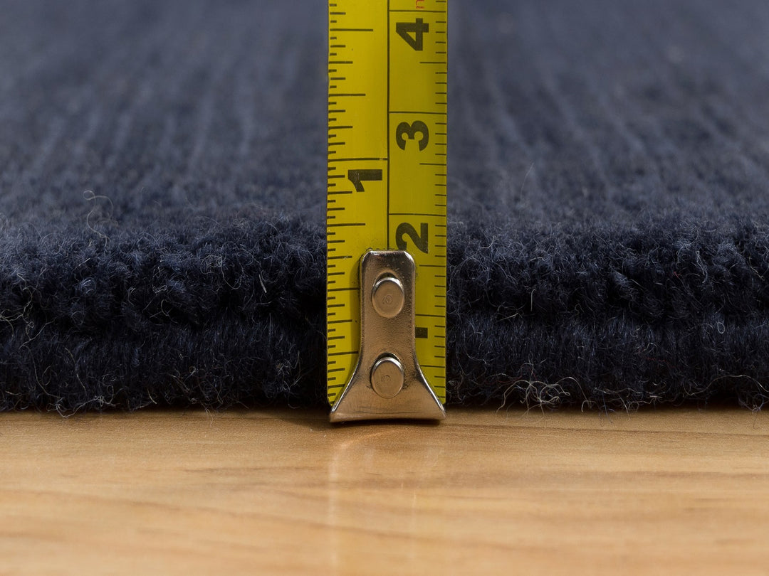 2'0" x 3'1" New Hand Loomed Blue Wool and Plant based Silk Rectangle Oriental Rug - MOA10290176