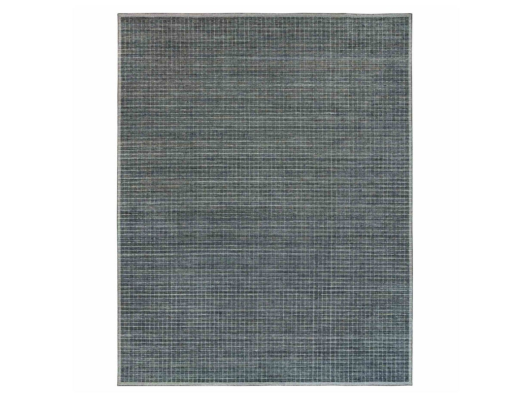 12'0" x 14'9" New Hand Loomed Grey Wool Rectangle Oriental Rug - MOA10290188