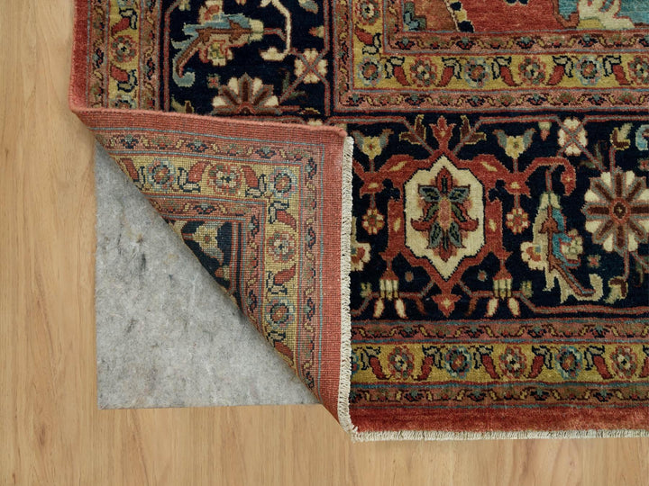 9'11" x 14'0" New Hand Knotted Red Wool Rectangle Oriental Rug - MOA10290268