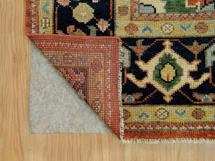 9'0" x 11'11" New Hand Knotted Red Wool Rectangle Oriental Rug - MOA10290300