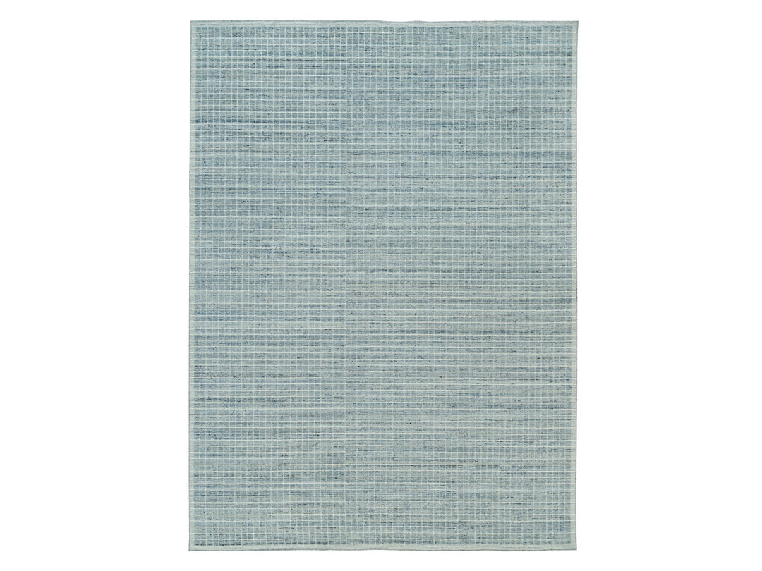 9'11" x 13'9" New Hand Loomed Blue Wool Rectangle Oriental Rug - MOA10290335