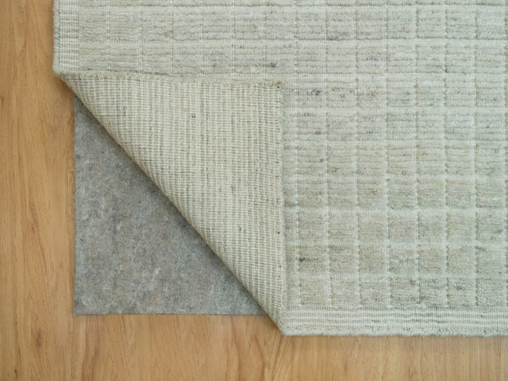 10'0" x 13'9" New Hand Loomed Ivory Wool Rectangle Oriental Rug - MOA10290341