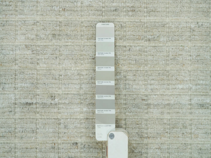 10'0" x 13'9" New Hand Loomed Ivory Wool Rectangle Oriental Rug - MOA10290341