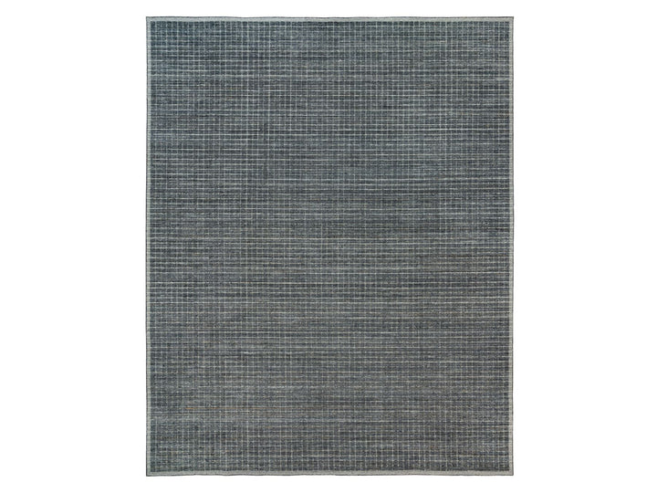 11'11" x 14'9" New Hand Loomed Grey Wool Rectangle Oriental Rug - MOA10290345