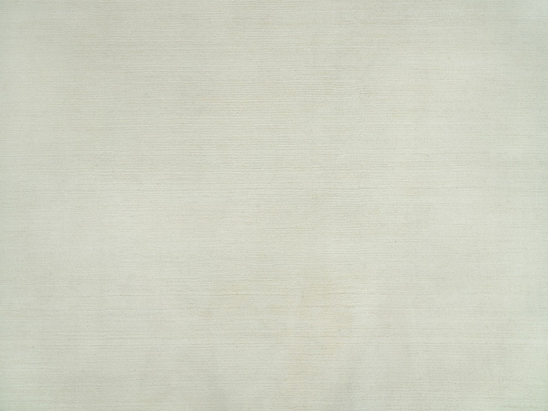 9'0" x 12'0" New Hand Loomed Ivory Wool Rectangle Oriental Rug - MOA10290380