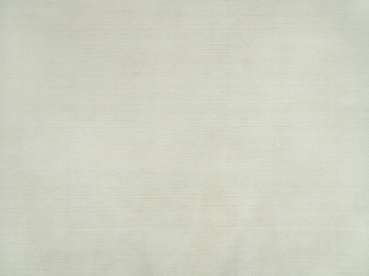 9'0" x 12'0" New Hand Loomed Ivory Wool Rectangle Oriental Rug - MOA10290380