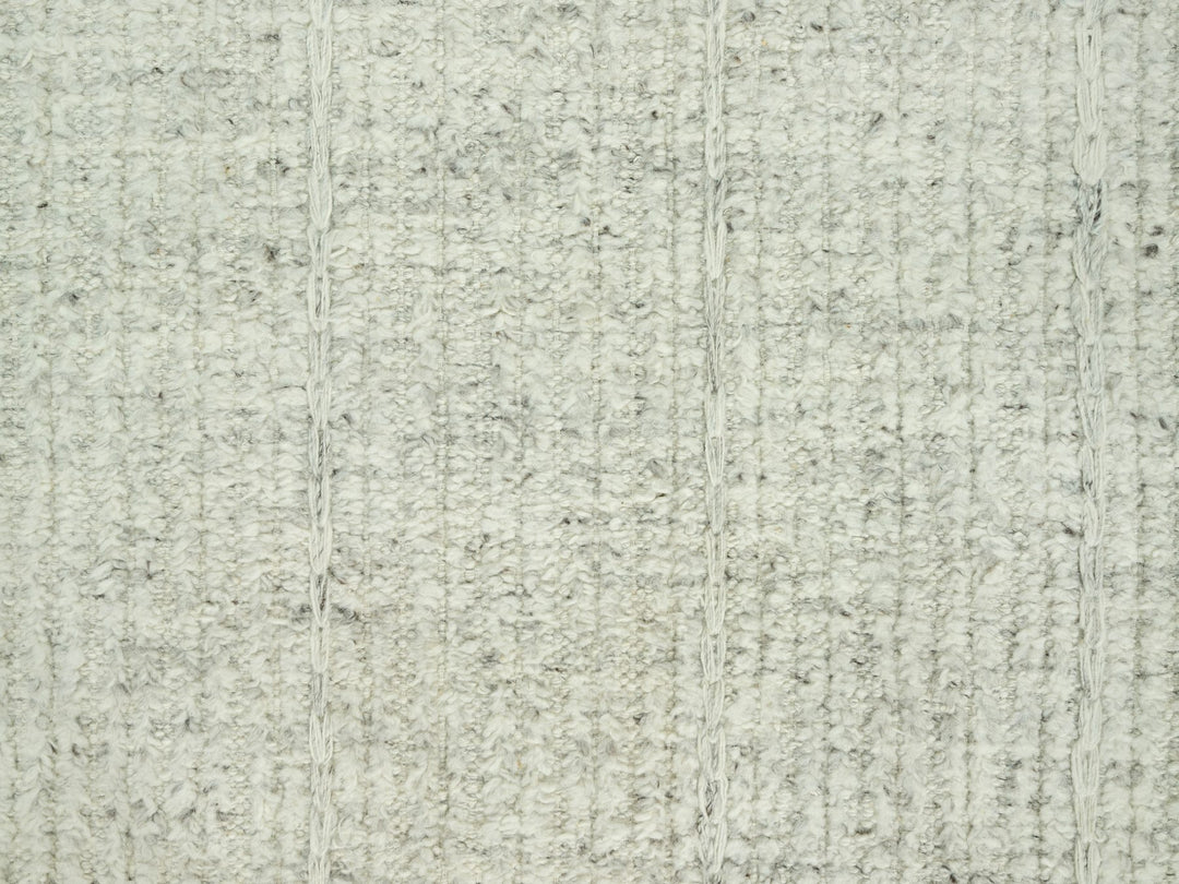 10'3" x 10'3" New Hand Woven Grey Wool Square Oriental Rug - MOA10290448